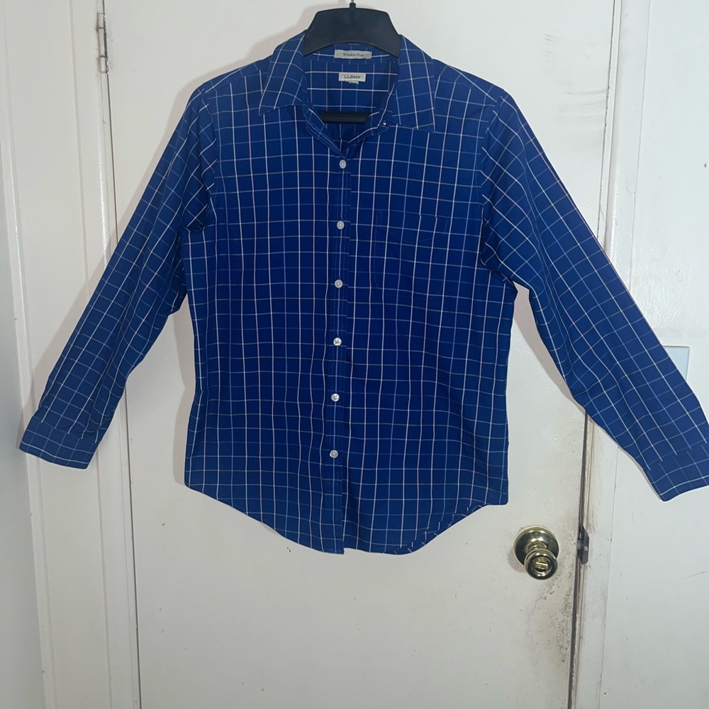 L.L. Bean Blue Checkered Women’s Shirt